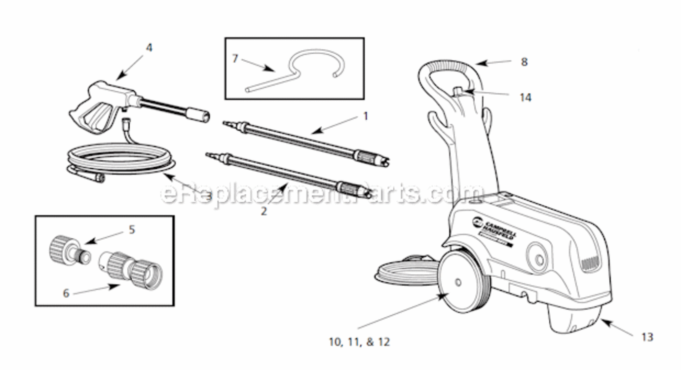 Page A Diagram and Parts List for PW167612AV  Campbell Hausfeld Pressure Washer